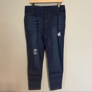 JVINI distressed plus size jeggings